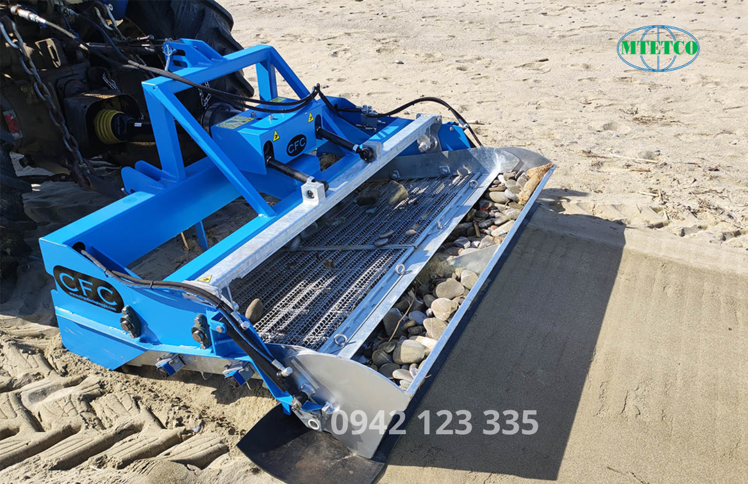 Sử dụng 3 sàng inox thay thế được với nhiều cỡ lưới khác nhau