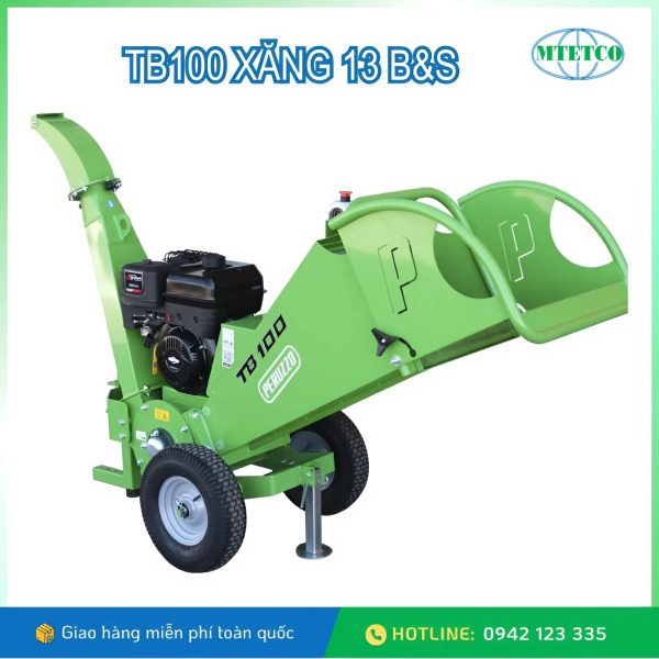 Máy băm cành cây TB100 động cơ xăng 13 B&S
