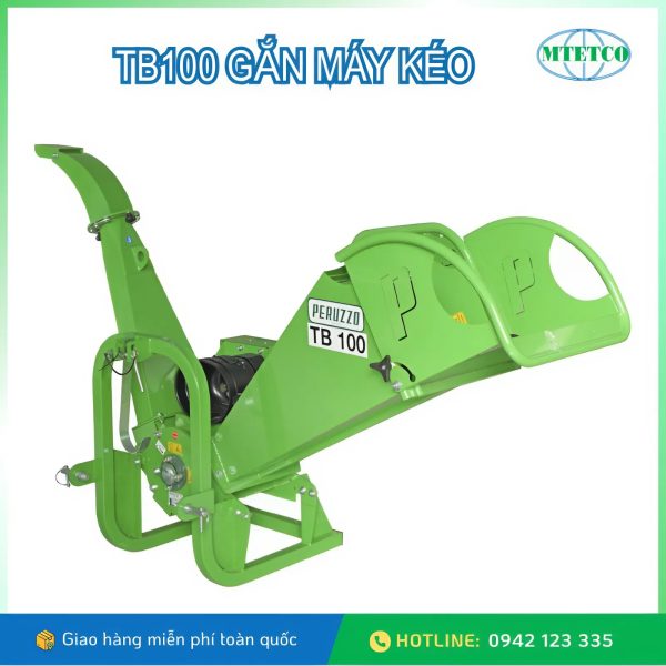 Máy băm cành cây TB100 gắn máy kéo
