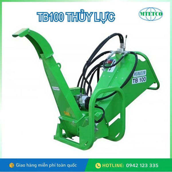 Máy băm cành cây TB100 thủy lực