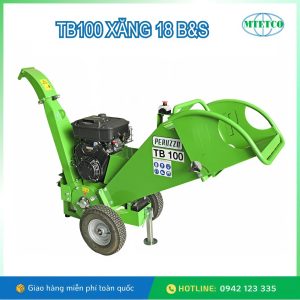 Máy băm cành cây TB100 động cơ xăng 18 B&S