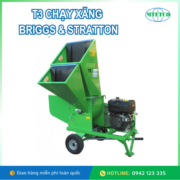 Máy nghiền gỗ T3 chạy xăng động cơ Briggs & Stratton