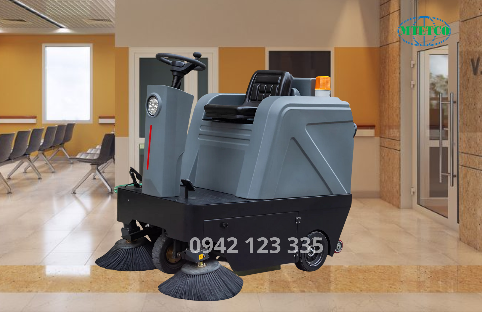 Mua xe quét rác ngồi lái Artison 1250 tại Mtetco