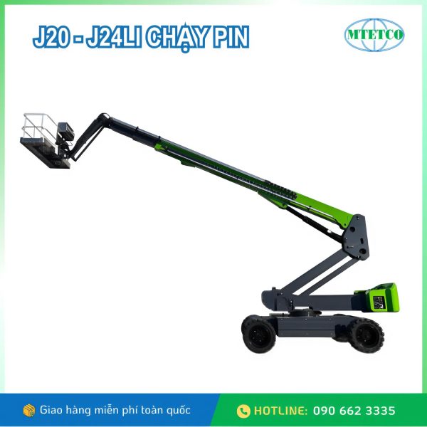 Xe nâng người tự hành dạng ống lồng Mornlift J20 - J24Li Chạy pin