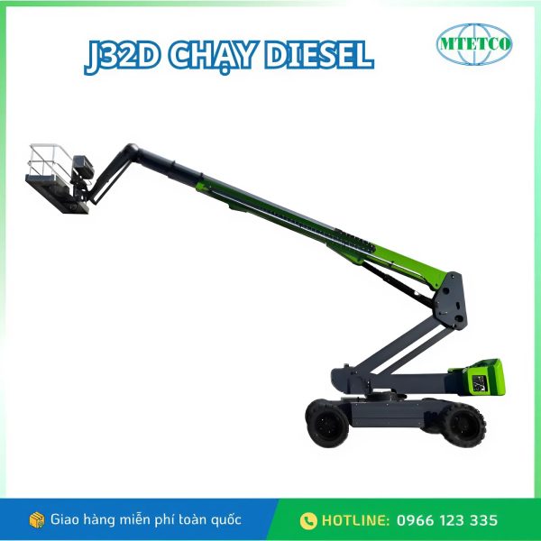 Xe nâng người tự hành dạng ống lồng Mornlift Chạy Diesel