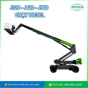 Xe nâng người tự hành dạng ống lồng Mornlift J32D - J42D - J56D Chạy Diesel