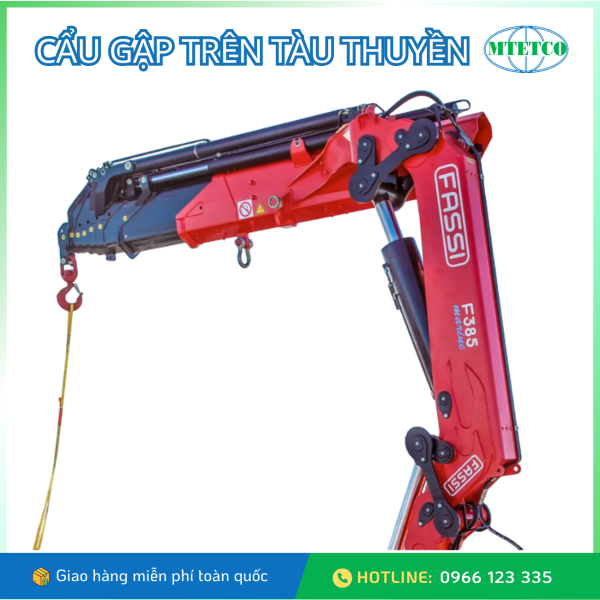 Cẩu gập thủy lực trên tàu thuyền