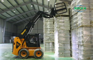 Máy xúc mini bánh lốp EX Bawoo