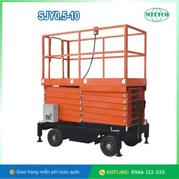 mtetco-sjy0,5-10-1 Xe nâng người tự hành dạng cắt kéo Everlift SJY0.5-10