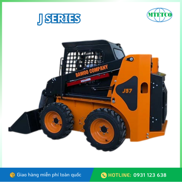 Máy xúc Mini bánh lốp Bawoo J