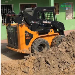 Máy xúc Mini bánh lốp Bawoo VJ