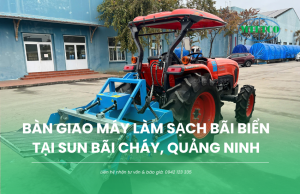 Bàn giao máy làm sạch bãi biển tại Quảng Ninh