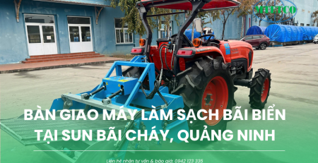 Bàn giao máy làm sạch bãi biển tại Quảng Ninh