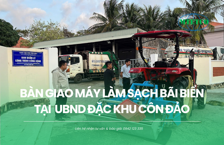 Bàn giao máy làm sạch bãi biển tại Côn Đảo