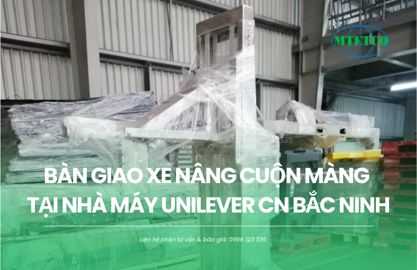 Bàn giao xe nâng cuộn màng tại Bắc Ninh
