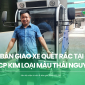 Bàn giao xe quét rác tại Thái Nguyên