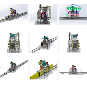 Dây chuyền phun bi làm sạch thép hình (Dầm chữ H) QINGGONG