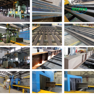 Dây chuyền phun bi làm sạch thép hình (Dầm chữ H) QINGGONG