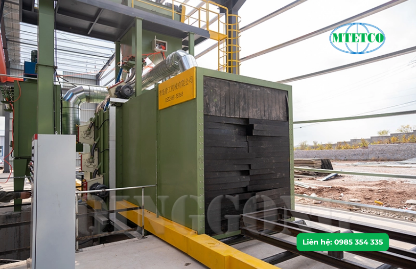 Dây chuyền phun bi làm sạch thép hình (Dầm chữ H) QINGGONG