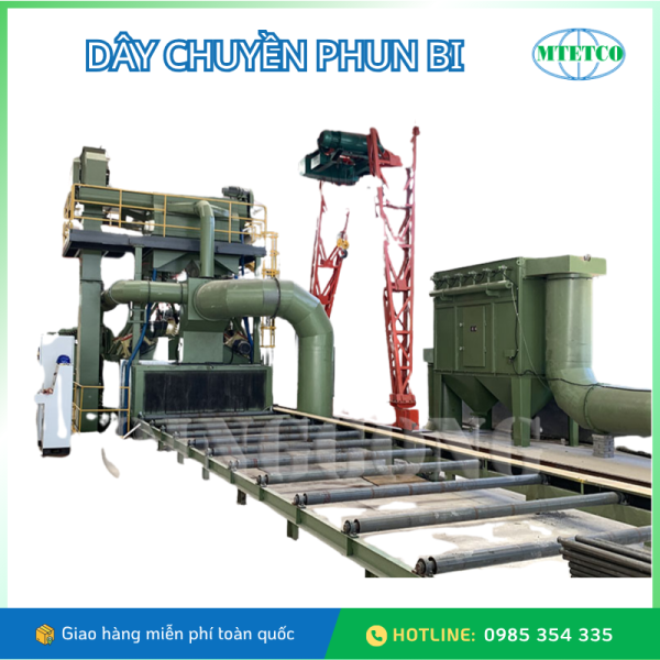 Dây chuyền phun bi làm sạch thép tấm QINGGONG