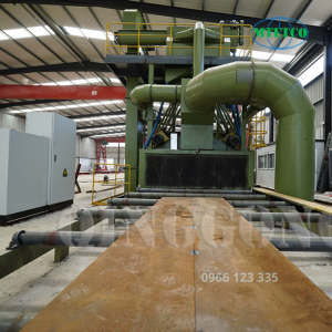 Dây chuyền phun bi làm sạch thép tấm QINGGONG