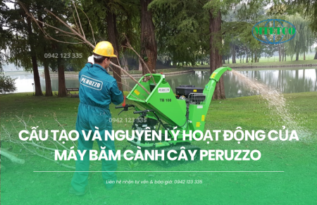 Cấu tạo và nguyên lý hoạt động của máy băm cành cây Peruzzo