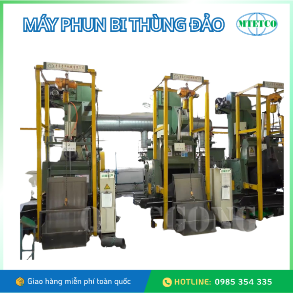 Máy phun bi thùng đảo QINGGONG