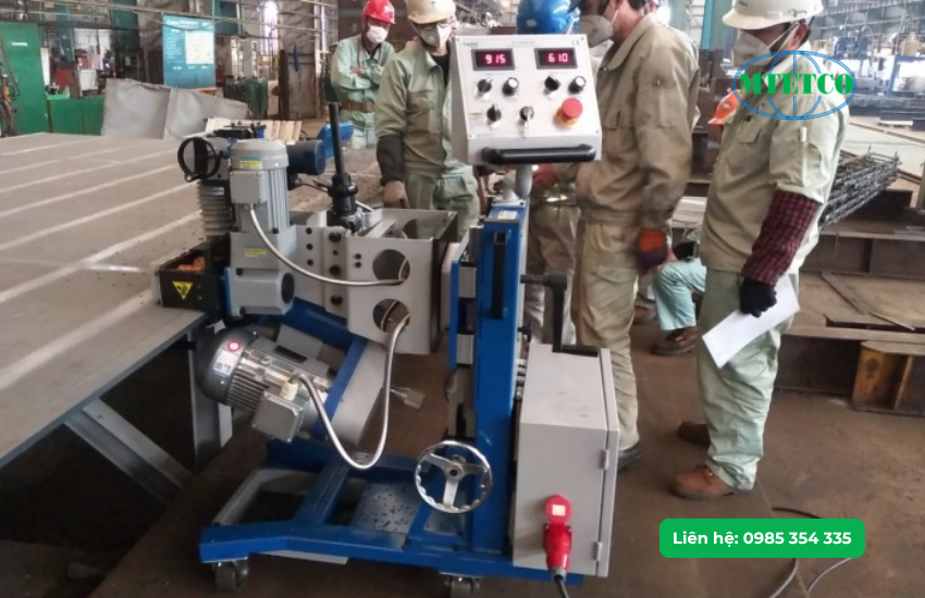 Máy vát mép thép tấm 2 mặt Taole TMM-80R