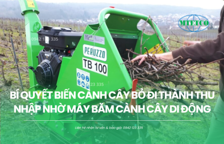 Biến cành cây bỏ đi thành thu nhập nhờ máy băm cành cây di động