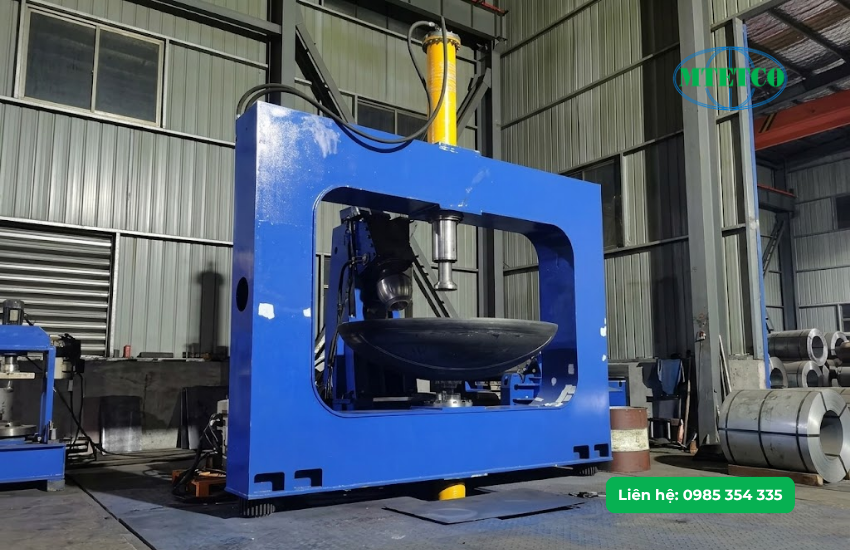 Thiết bị chuyên để gia công tạo hình chỏm cầu và mép bồn công nghiệp