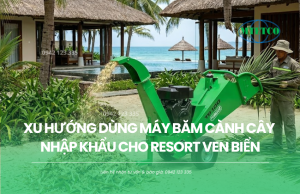 Xu hướng dùng máy băm cành cây nhập khẩu cho resort ven biển