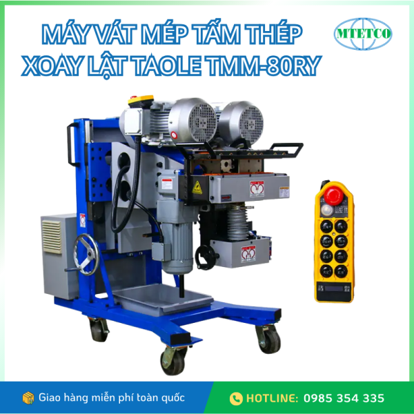 Máy vát mép tấm thép xoay lật Taole TMM-80RY
