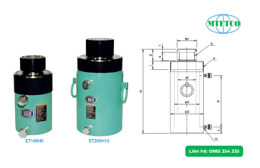 Kích thủy lực 200T Osaka ET200H30