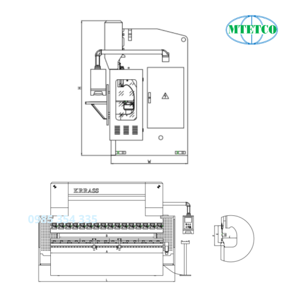 Máy chấn tôn CNC 3m KRASS MB8-210T3200