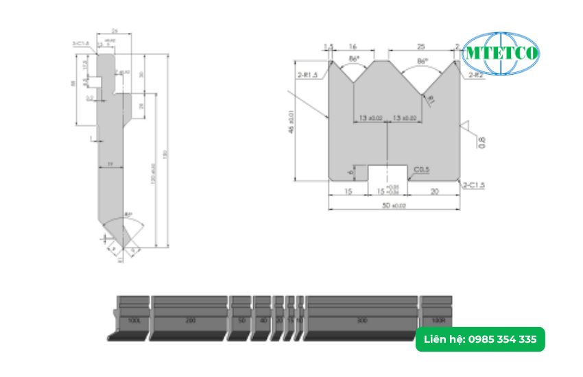 Trang bị bộ dụng cụ tiêu chuẩn AMADA