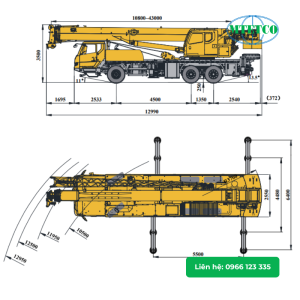 Cẩu bánh lốp XCMG QY30K5C 30 tấn
